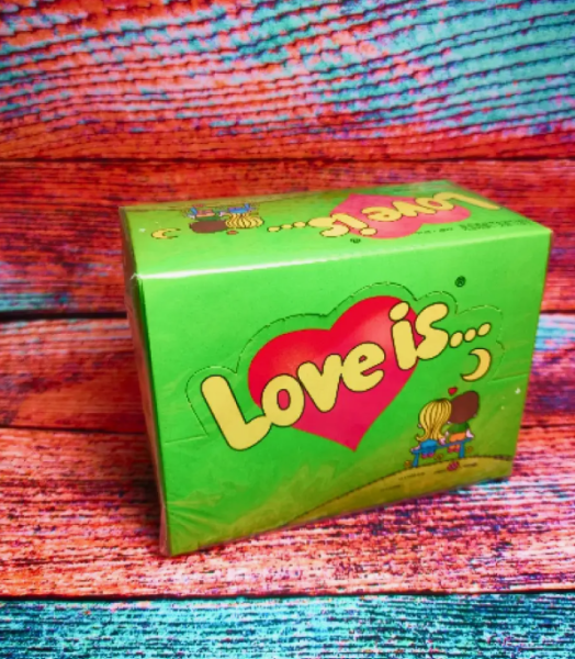 Блок жвачек Love is - Яблоко - Лимон (блок 100 шт.)